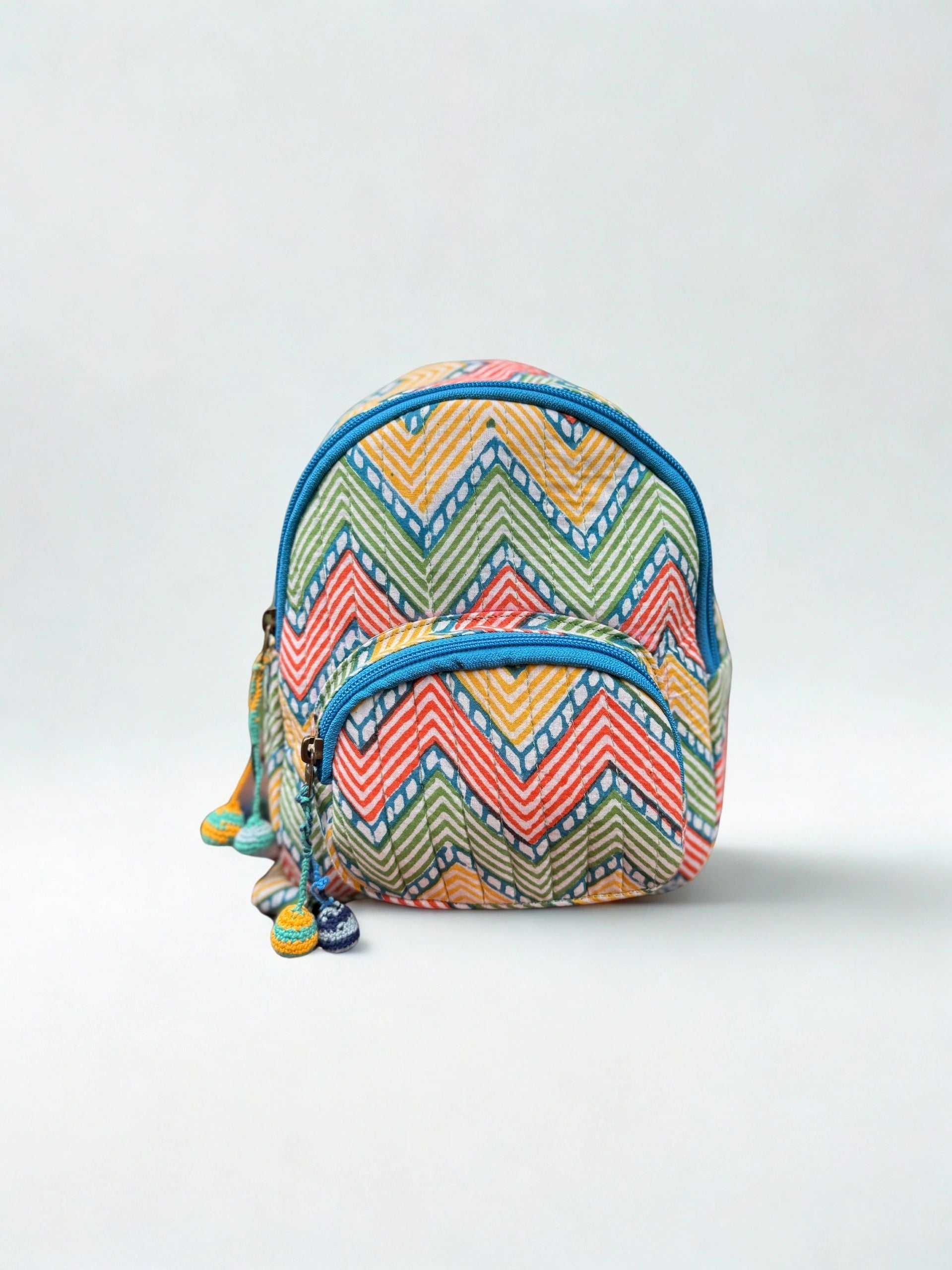 customized mini backpack Block printed Mini Backpack (C24A)