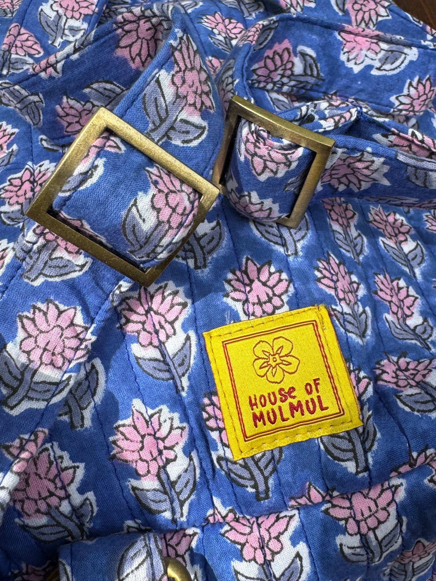 Block printed Backpack (C24B) - Violet Pink