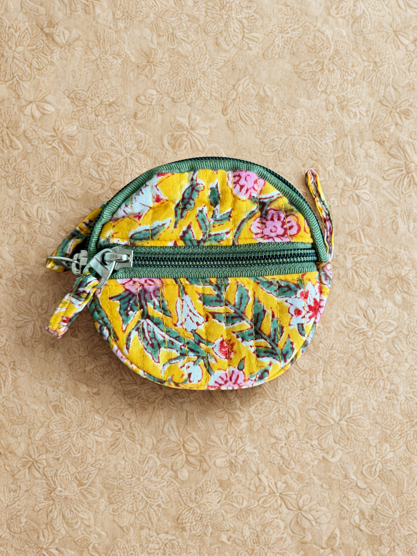 Block print Quilted Change/Coin Purse (Multiple Designs)