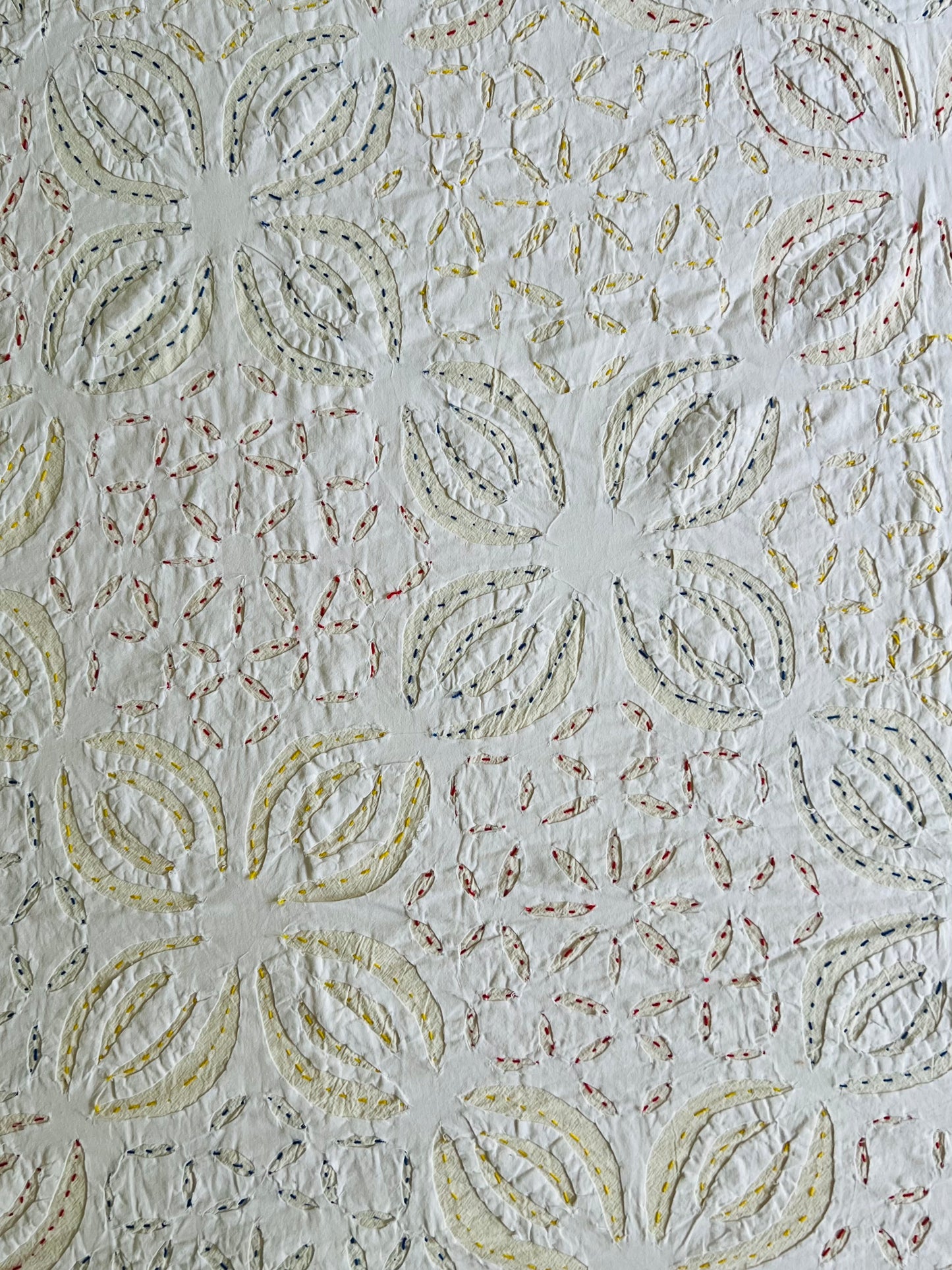 Applique Kantha Bed Cover (Hand stitched) - Queen