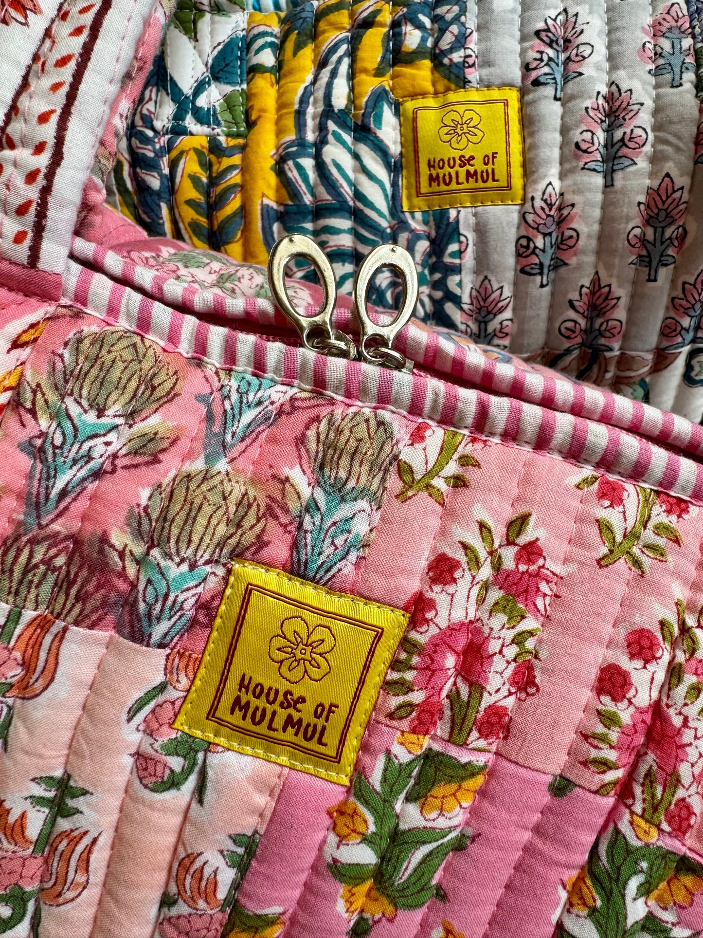 Blockprinted Cotton Tote Bag (BGW Patchwork)