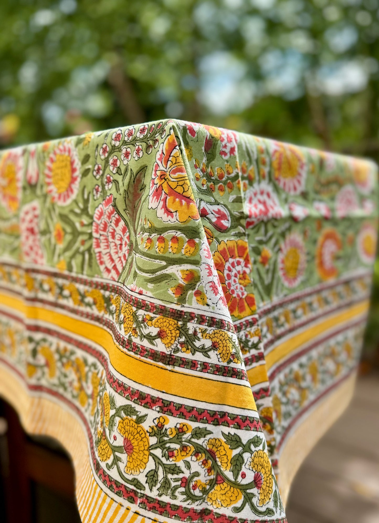 Block Print Cotton Table Cloth (6-Seater and 8-seater) #D02