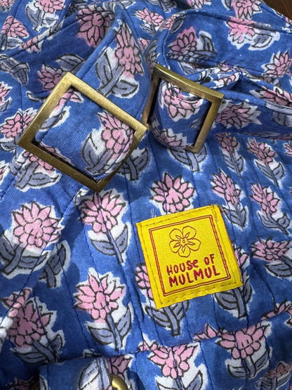 Block printed Backpack (C24B) - Violet Pink