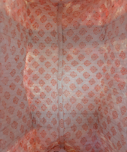 House of Mulmul - Blockprinted Cotton Duffle Bag Weekender Bag. Inside of the bag.