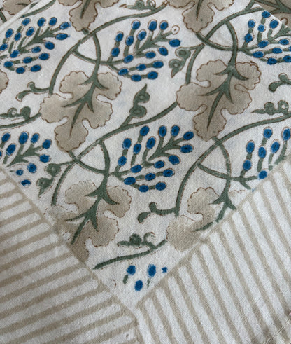 Blockprinted Cotton Napkins (Earth & Indigo)