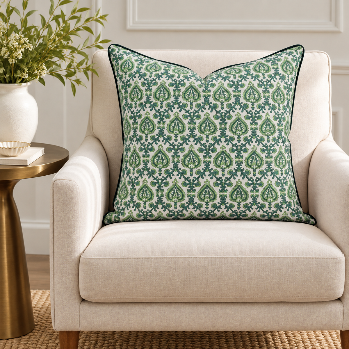 Jaipur Trellis: Cushion Covers-Throw Pillow Cases (set of 2)