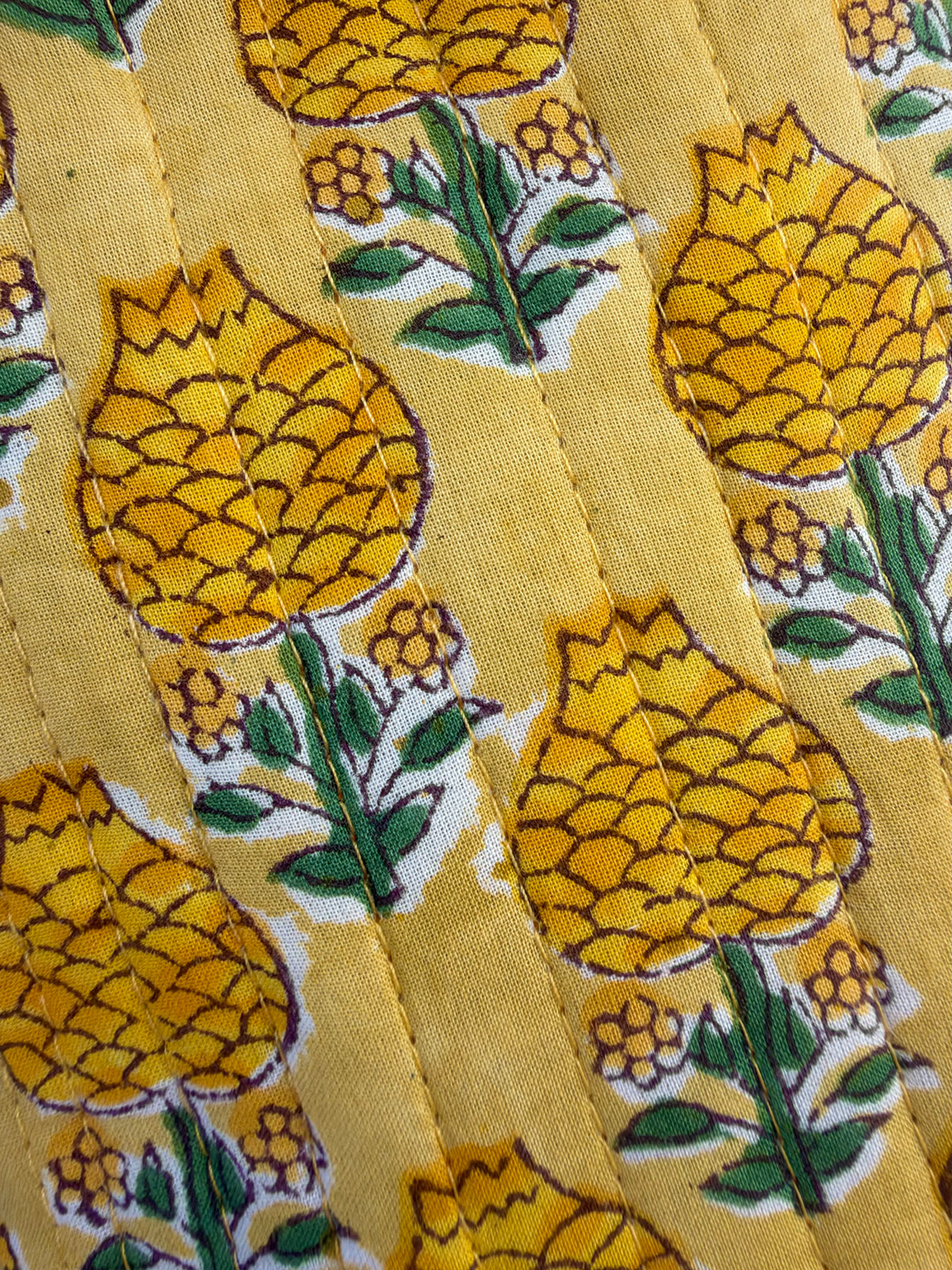 Sunburst - Block Printed Cotton Mobile Sling Bag