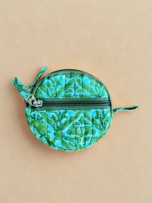 Block print Quilted Change/Coin Purse (Multiple Designs)