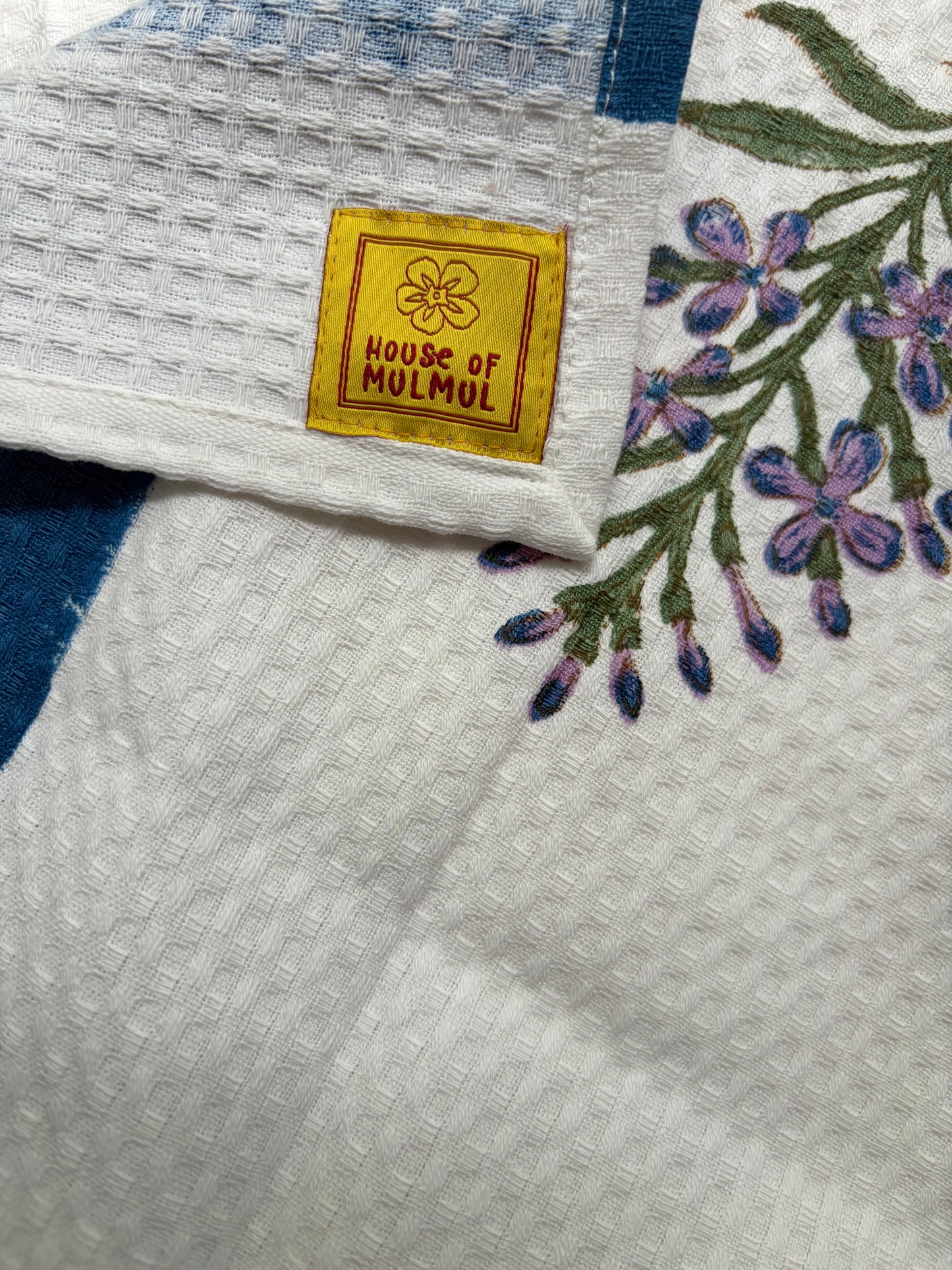 House of Mulmul - Cotton Bath Towel with 'House of Mulmul label'