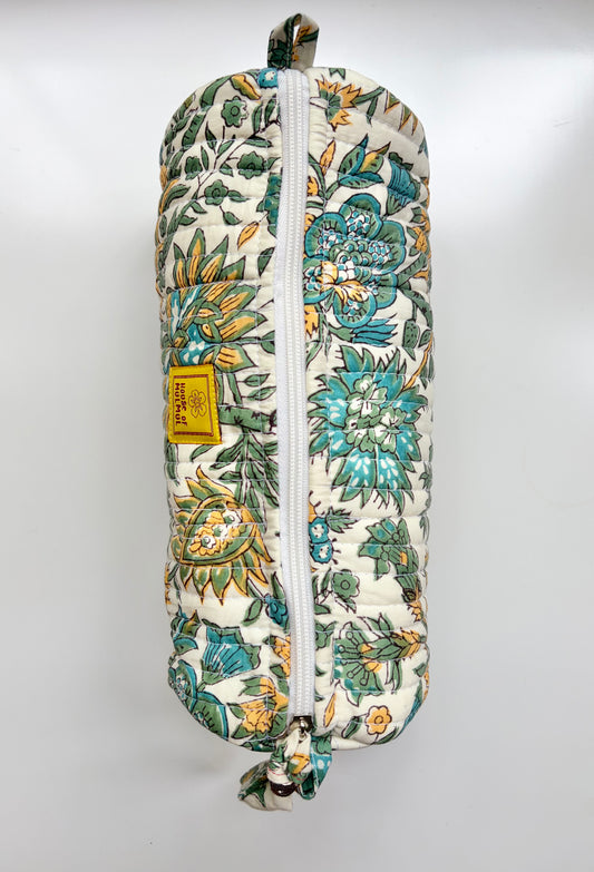 House of Mulmul - Cotton Quilted Makeup-Pencil Pouch