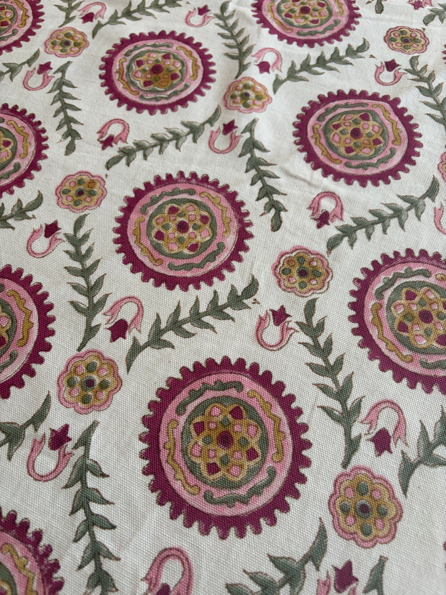 Block Print Cotton Table Cloth - Rectangular (Samarkand Paisley)