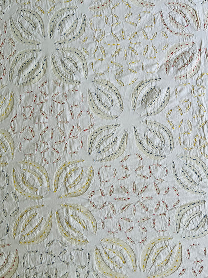 Applique Kantha Bed Cover (Hand stitched) - Queen