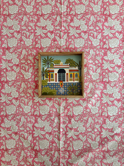 Block Print Cotton Table Cloth - Rectangular (Rani Bagh)