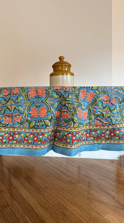 Block Print Cotton Table Cloth - Round (#D75)