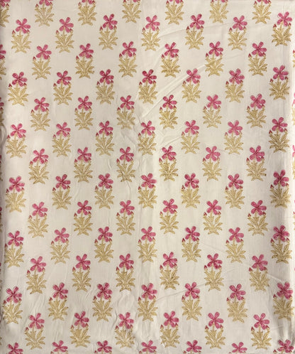 Rang Mahal Handblock printed Reversible Queen Cotton Coverlet (Dohar) Blanket